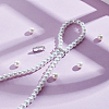 2Pcs Anti-Tarnish Rhodium Plated 925 Sterling Silver Rhinestone Twister Clasps FIND-GA0005-42-4