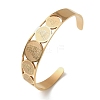 Religion 201 Stainless Steel Cuff Bangles for Women BJEW-F507-02G-2