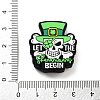 Saint Patrick's Day Food Grade Eco-Friendly Silicone Focal Beads SIL-K004-12-3