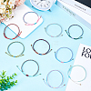 10Pcs 10 Colors Two Tone Polyester Cord Braided Bracelets for Friendship BJEW-UN0001-66-2