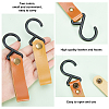 AHADEMAKER 4Pcs 2 Colors PU Imitation Leather Hook Hangers AJEW-GA0004-42-3