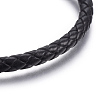 Leather Braided Cord Bracelets BJEW-E352-24P-2