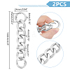 Unicraftale 2Pcs Aluminum Curb Chain Purse Strap Extender FIND-UN0003-04A-S-3