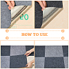 10Pcs 2 Colors Square Self-adhesion Polyester Carpet Tape DIY-CN0003-16-5