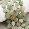 Natural Green Aventurine Beads Strands G-F833-B02-01-1