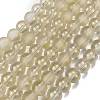 Frosted Transparent Glass Bead Strands GLAA-P065-6mm-01-2