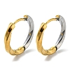 Two Tone 304 Stainless Steel Hoop Earrings for Women EJEW-Q790-01A-1