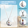20Pcs 10 Styles Mixed Gemstone Chip Glass Bottle Pendants PALLOY-DC00006-5