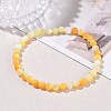 5MM Natural Yellow Shell Round Beaded Stretch Bracelets SH-CBACA76-18A-2
