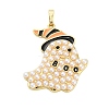 Halloween Brass Enamel Pendants KK-F915-02B-G-1