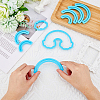 Plastic Rainbow & Cloud Fondant Cutter Set DIY-FH0006-07-4