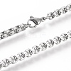 304 Stainless Steel Box Chain Necklaces NJEW-I238-02P-2