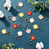 16Pcs 4 Colors Alloy Enamel Keychain KEYC-CA0001-15-4