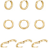 10 Pairs Ion Plating(IP) 304 Stainless Steel Huggie Hoop Earrings EJEW-BBC0002-19B-1