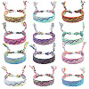 Cotton Braided Wave Pattern Cord Bracelet FIND-PW0013-002-1