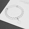 Natural Quartz Crystal Charm Stretch Bracelets for Women Men JX9196-4-1