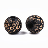 Painted Natural Wood Beads X-WOOD-T021-53A-01-2