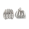 Non-Tarnish 304 Stainless Steel Embossing Stud Earrings LS-EJEW-U001-06P-04-1