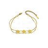 Flower Titanium Steel Crystal Rhinestone Lariat Necklaces & Stud Earrings & Bracelets Sets for Women FS-WG939A0-01-5