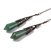 Natural Green Aventurine Pointed Dowsing Pendulum Big Pendants G-H285-06R-A17-2