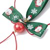 2Pcs Christmas Polyester Grosgrain Cross Pendant Decorations HJEW-JM02609-4