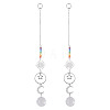 2Pcs Brass Sun Moon Star Hanging Ornaments HJEW-TA00371-1