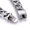 304 Stainless Steel Curb Chains Bracelets BJEW-E346-20P-3