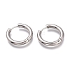 Tarnish Resistant 201 Stainless Steel Huggie Hoop Earrings EJEW-L256-05P-P-1