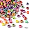 300Pcs Spray Painted Acrylic European Beads SACR-YW0001-94B-1