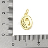 Brass Micro Pave Cubic Zirconia Pendants KK-E111-30G-3