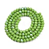 Electroplate Opaque Solid Color Glass Beads Strands LS-EGLA-A044-P4mm-L30-3