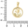 Brass Micro Pave Cubic Zirconia Pendants KK-D357-04B-G-3