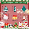 40Pcs 10 Styles Christmas Theme Opaque Resin Cabochons CRES-SC0002-56-2