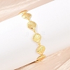 Shell Shape Brass Link Chain Bracelets for Women BJEW-K248-07C-G-3