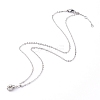 Brass Micro Pave Clear Cubic Zirconia Pendant Necklaces NJEW-JN03341-01-2
