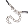 Boho Style Glass Seed Beads & Feather Alloy Pendant Necklaces NJEW-MZ00041-5