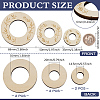 6Pcs 3 Sizes Wood Display Base for Small Ball ODIS-FG0001-98-2