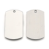 Non-Tarnish 201 Stainless Steel Rectangle Mirror Polished Finish Stamping Blank Tag Pendants X-STAS-S031-03-1