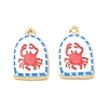 Printed Brass Pendants KK-CBAF9BC-07G-02-1