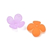 4-Petal Transparent Acrylic Bead Caps FACR-T001-09C-2