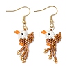 5 Pairs 304 Stainless Steel MIYUKI Glass Seed Beads Bird Dangle Earrings EJEW-MZ00555-5