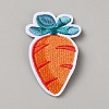 Carrot Computerized Embroidery Polyester Iron on/Sew on Patches PATC-WH0003-56-1