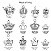 120Pcs 12 Styles Tibetan Style Alloy Crown Charms TIBEP-CJ0002-01-2