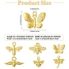 12Pcs 6 Styles 304 Stainless Steel Pendants STAS-CJ0003-20-2