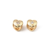 Brass Clear Cubic Zirconia Beads KK-D106-02G-1