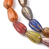 Painted Glass Beads Strands X-GLAA-B037-06-3
