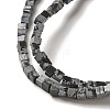 Natural Snowflake Obsidian Beads Strands G-B064-A34-4