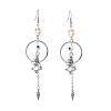 Halloween Alloy & Synthetic Turquoise & Lampwork Dangle Earrings EJEW-TA00820-3