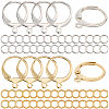 80Pcs 2 Colors 304 Stainless Steel Leverback Earring Findings STAS-SC0010-55-6