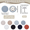 32 Sets 8 Colors Polyester Covered Iron Buttons BUTT-BC0001-12A-2
